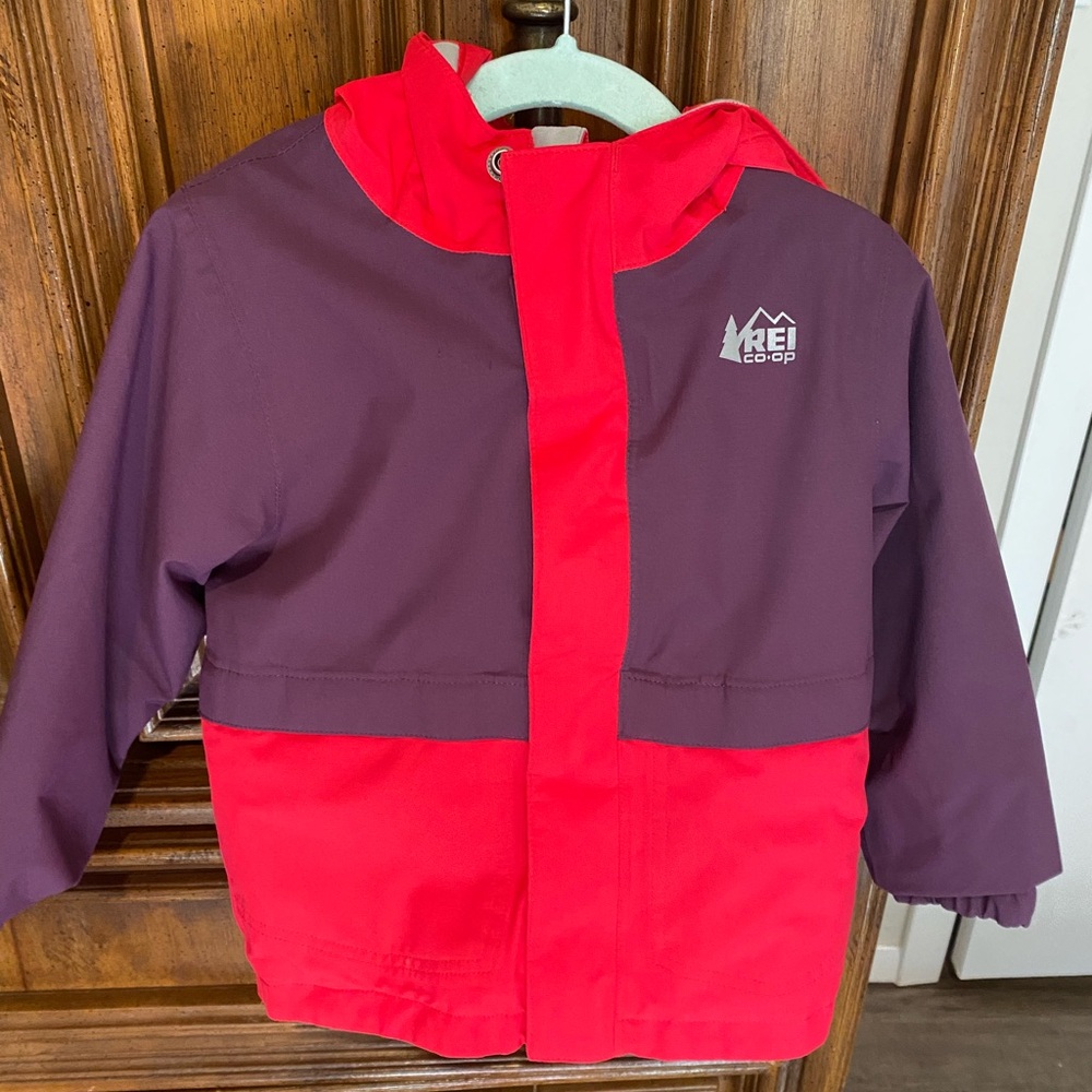 Rei Kid's Purple and Red Hooded Jacket